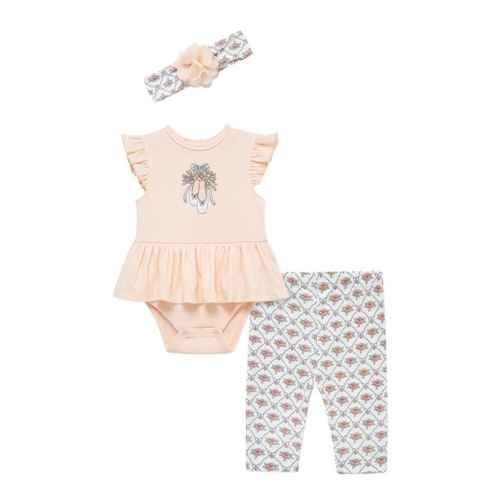 Little Me Ballet Bodysuit Pant Headband